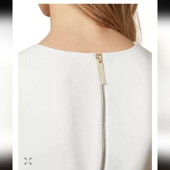 Ted Baker Astriid Seam Detail Elegant Ivory  Sleeveless Pencil Dress, Sz 3 - Picture 4 of 8